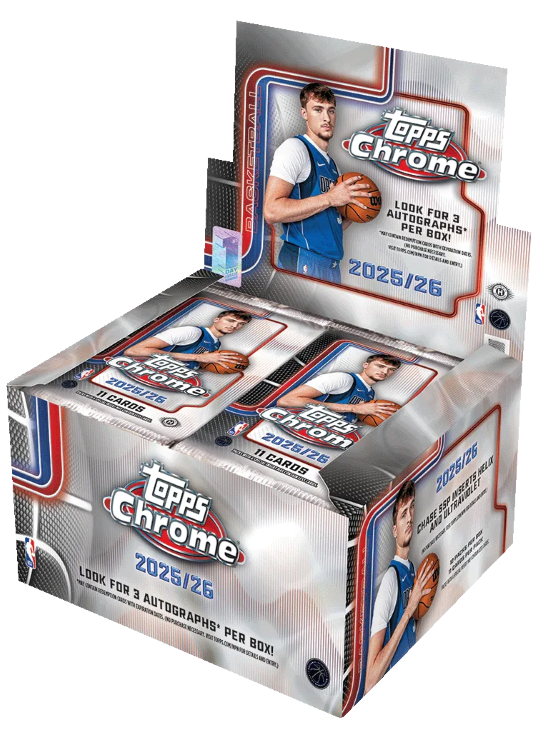 2025-26 Topps Chrome Basketball First Day Issue Hobby Jumbo 8 Box Case