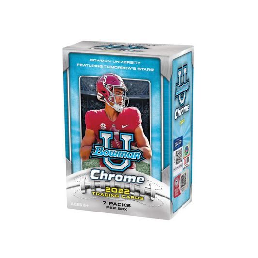 2022 Bowman Chrome University Football Blaster Box Case (40 Ct)